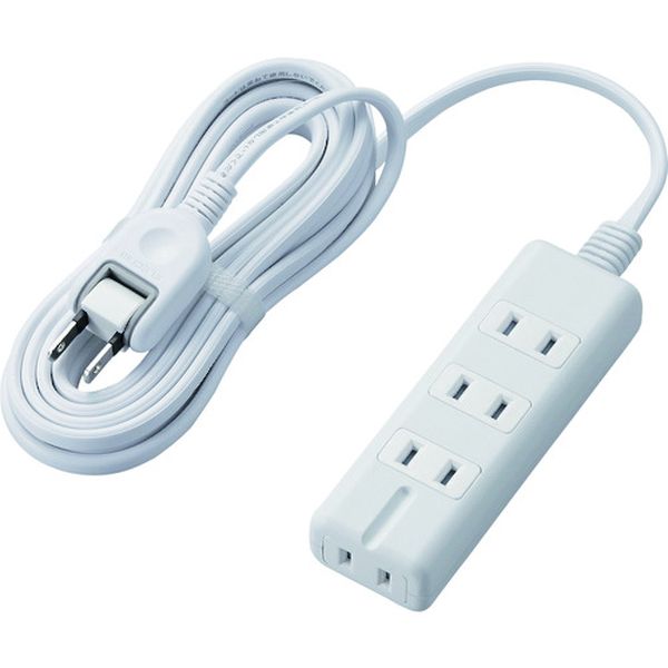 TKM012430WH 208-7607  磁石タップ 4個口(内3ピン1) 3m ホワイト