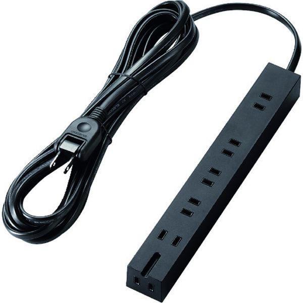 TKM012650BK  超強力磁石タップ 6個口(内3ピン1) 5m ブラック