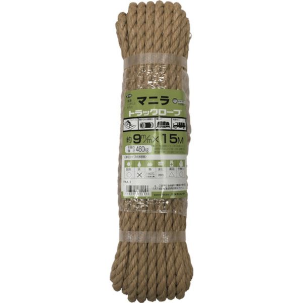 TM1 113-5534  ロープ マニラロープシュリンクパック 9φ×15m