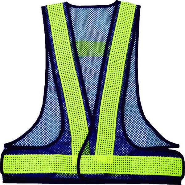 メッシュ安全ベスト 紺＊イエロー