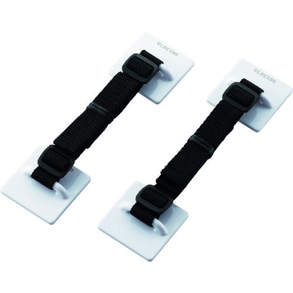 TS002N2 133-8415  TV用耐震ベルト ～75V用 粘着シールタイプ 2本入