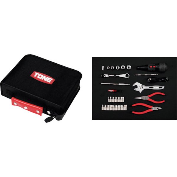 整備用工具セット ツールセット ブラック 間口250×奥行200×高さ70mm 40点セット