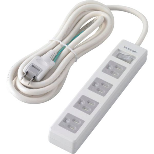 TT093430WHRS タップ 3P4個口 差込口2P 一括スイッチ マグネット付 ホコリシャッター付 3m RoHS