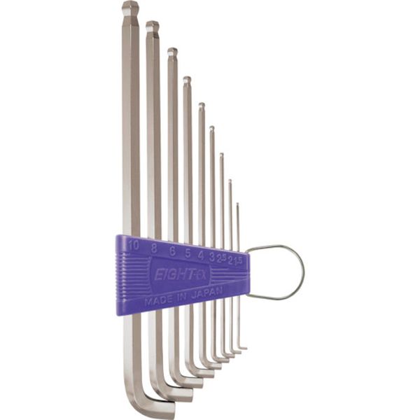 TTS9 811-6473  六角棒スパナ テーパー エキストラロング 特短 9本 1.5～10mm