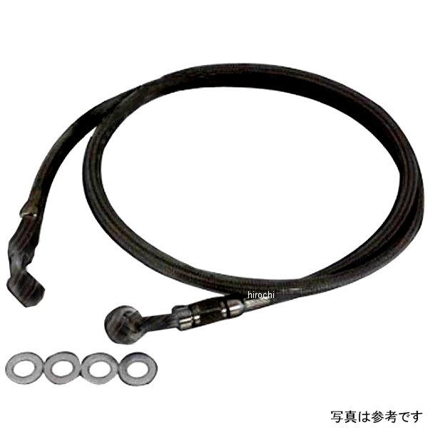 ステンメッシュブレーキホース 800mm TW200 ブラックコート仕様