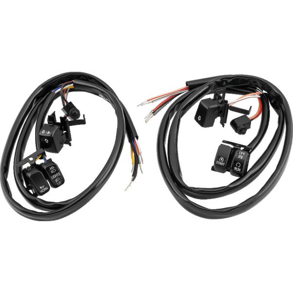 Twin Power 07-10 Big Twin and XL Black Handlebar Switch Kit Does Not Include Audio or Cruise