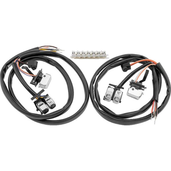 Twin Power 07-10 FLH FLT FXST FLST FXD XL Chrome Handlebar Switch Kit