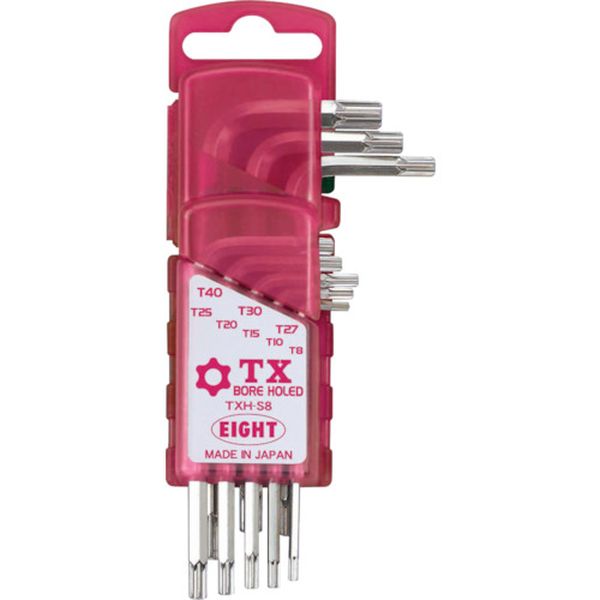 TXHS8 811-6525  TXレンチ 穴付 標準寸法 ドアホルダー 8本セット T8～T40