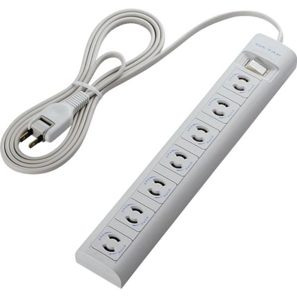 TY3A2720WH  OAタップ 2P 7個口 マグネット 抜け止め スイッチ 2m