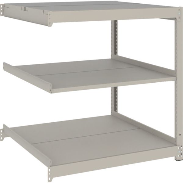スチールラック 薄型ラック(耐荷重100Kg)1200×875×H900 3段連結 ネオグレー ネオグレー