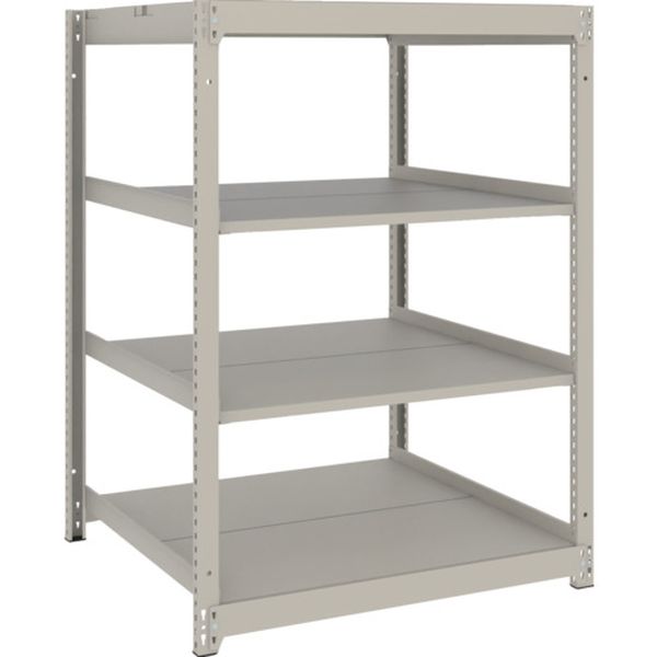 スチールラック 薄型ラック(耐荷重100Kg)1200×875×H1200 4段単体 ネオグレー ネオグレー