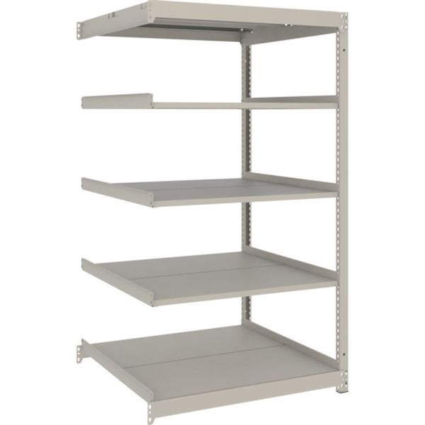 スチールラック 薄型ラック(耐荷重100Kg)900×595×H1500 5段連結 ネオグレー ネオグレー