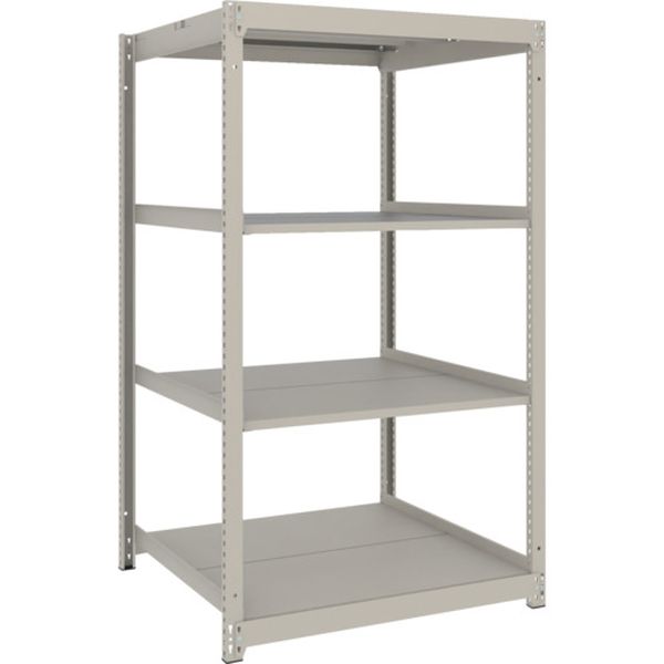 スチールラック 薄型ラック(耐荷重100Kg)900×875×H1500 4段単体 ネオグレー ネオグレー
