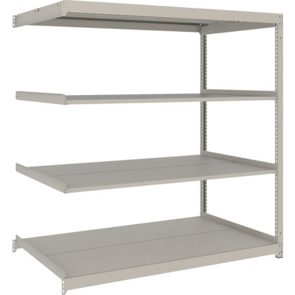 スチールラック 薄型ラック(耐荷重100Kg)1500×595×H1500 4段連結 ネオグレー ネオグレー