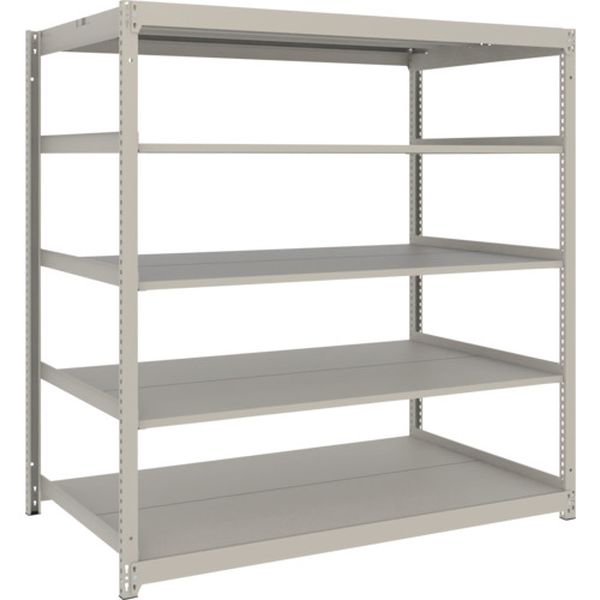 スチールラック 薄型ラック(耐荷重100Kg)1800×875×H1500 5段単体 ネオグレー ネオグレー