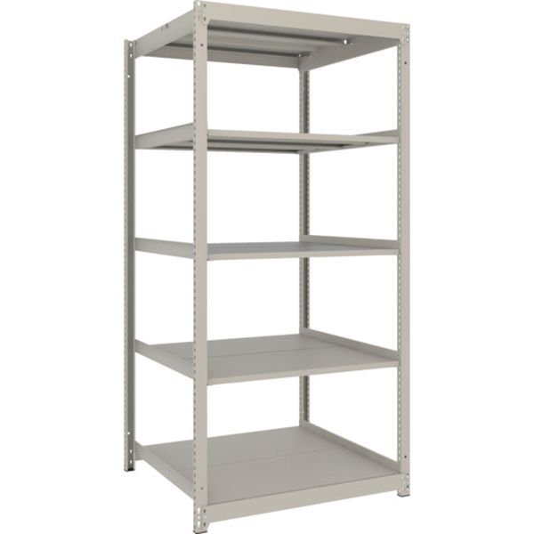 スチールラック 薄型ラック(耐荷重100Kg)900×595×H1800 5段単体 ネオグレー ネオグレー