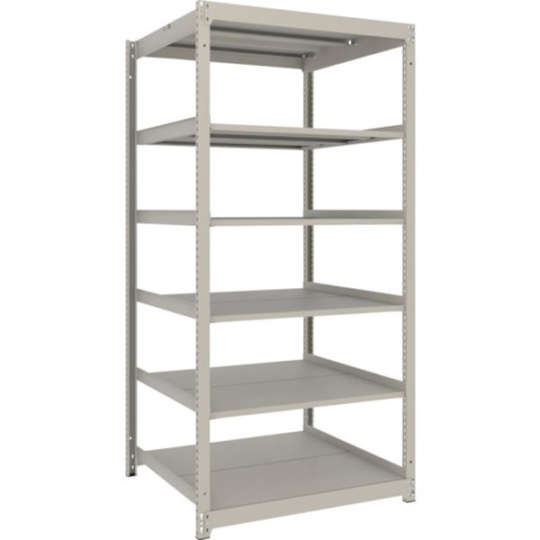 スチールラック 薄型ラック(耐荷重100Kg)1200×875×H1800 6段単体 ネオグレー ネオグレー