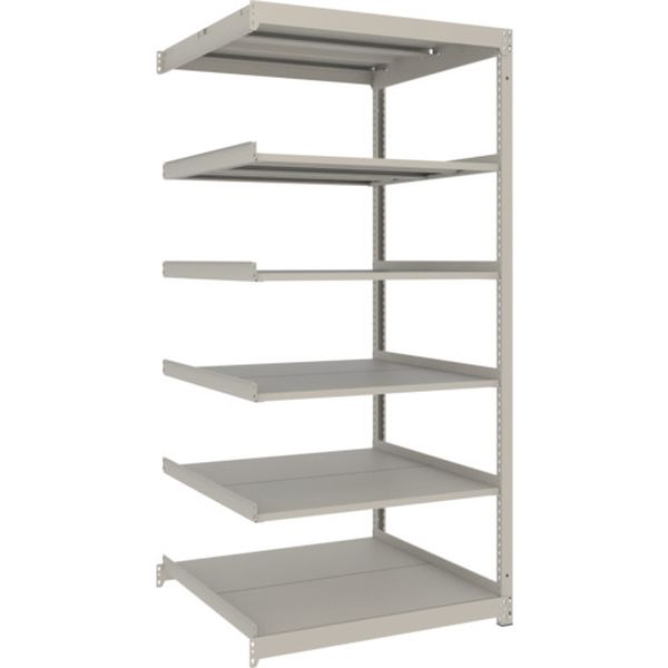 スチールラック 薄型ラック(耐荷重100Kg)1200×875×H1800 6段連結 ネオグレー ネオグレー
