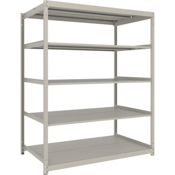 スチールラック 薄型ラック(耐荷重100Kg)1500×875×H1800 5段単体 ネオグレー ネオグレー