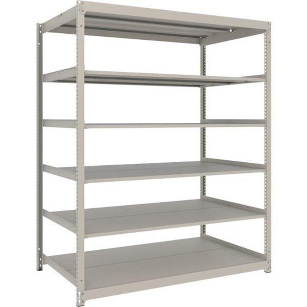 スチールラック 薄型ラック(耐荷重100Kg)1800×875×H1800 6段単体 ネオグレー ネオグレー