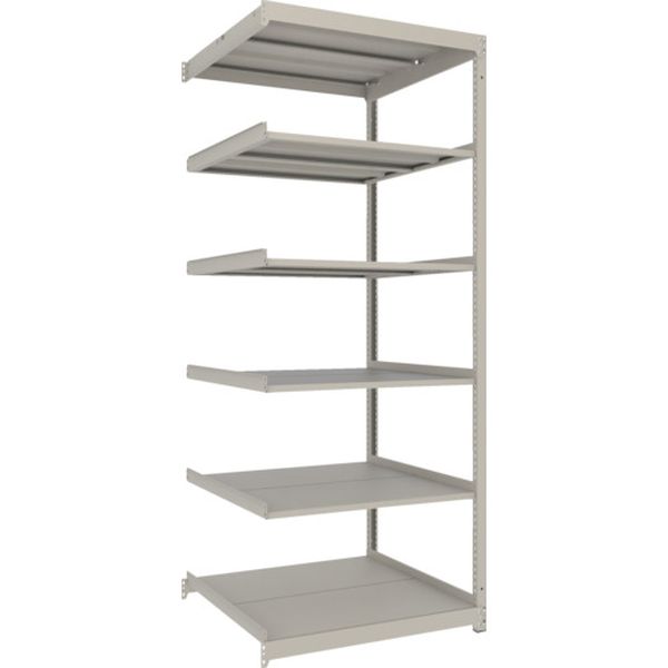 スチールラック 薄型ラック(耐荷重100Kg)900×875×H2100 6段連結 ネオグレー ネオグレー
