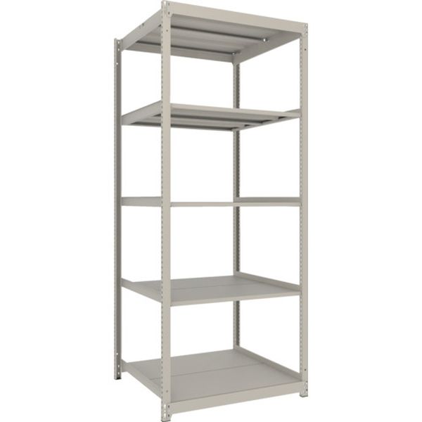 スチールラック 薄型ラック(耐荷重100Kg)1200×875×H2100 5段単体 ネオグレー ネオグレー