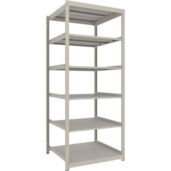 スチールラック 薄型ラック(耐荷重100Kg)1200×875×H2100 6段単体 ネオグレー ネオグレー