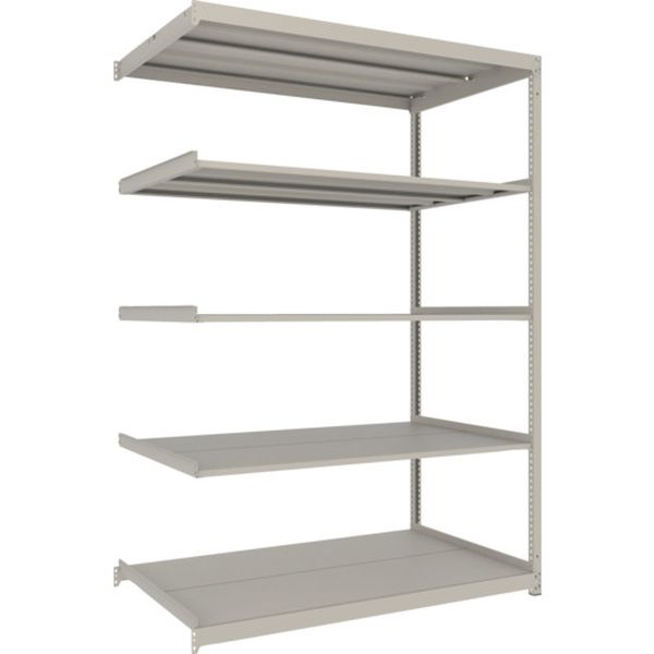 スチールラック 薄型ラック(耐荷重100Kg)1800×595×H2100 5段連結 ネオグレー ネオグレー