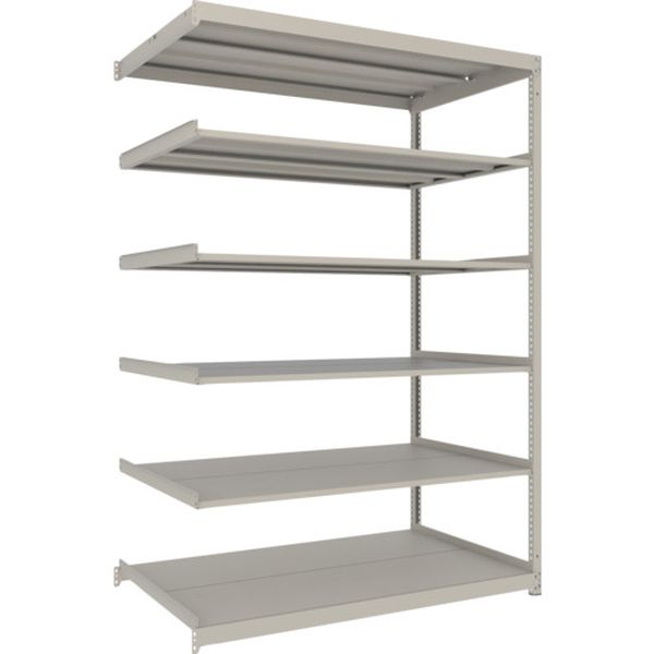 スチールラック 薄型ラック(耐荷重100Kg)1500×595×H2400 6段連結 ネオグレー ネオグレー