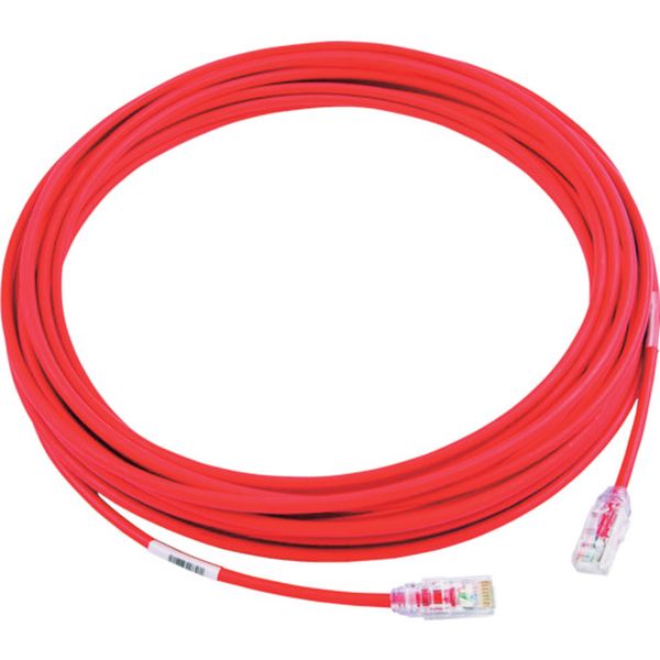 カテゴリ6A細径パッチコード 10m 赤