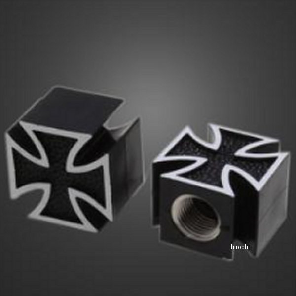 バルブキャップ クロス/ブラック