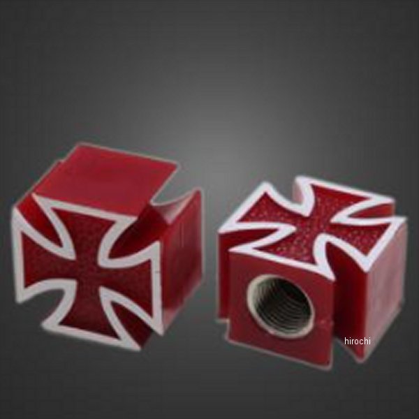 バルブキャップ クロス/レッド