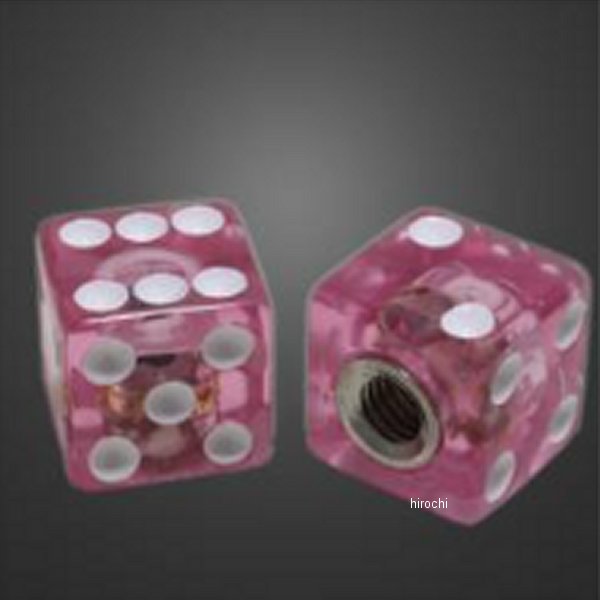 バルブキャップ ダイス/クリアーピンク