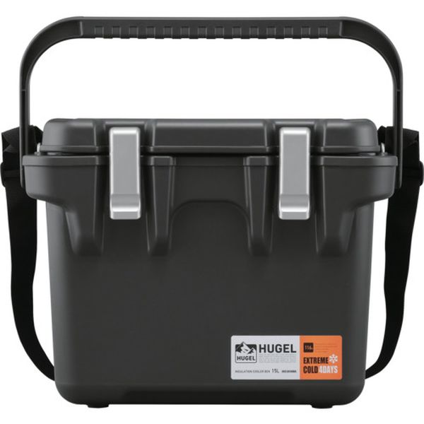 VITC15CH 699-8445 208352 HUGEL 真空断熱クーラーボックス 15L チャコールグレー