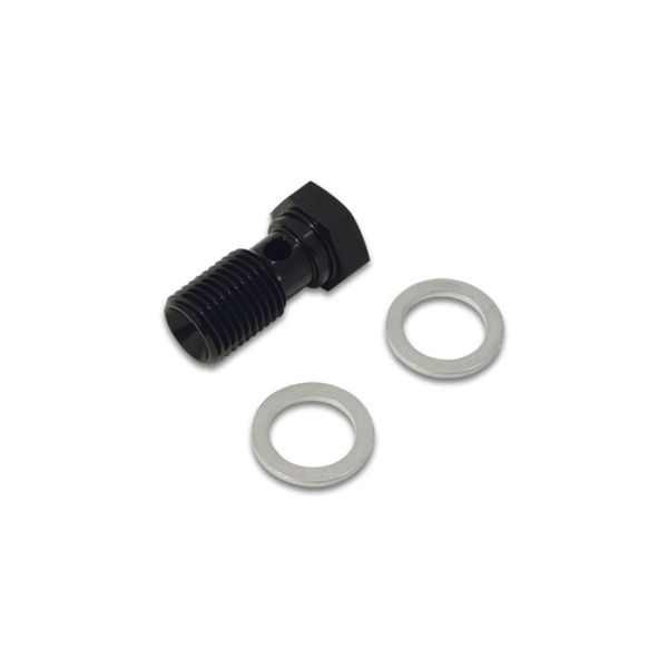 Aluminum Banjo Bolt w/ 2 Washers (M12x1.5 20mm LG) - Anodized Black