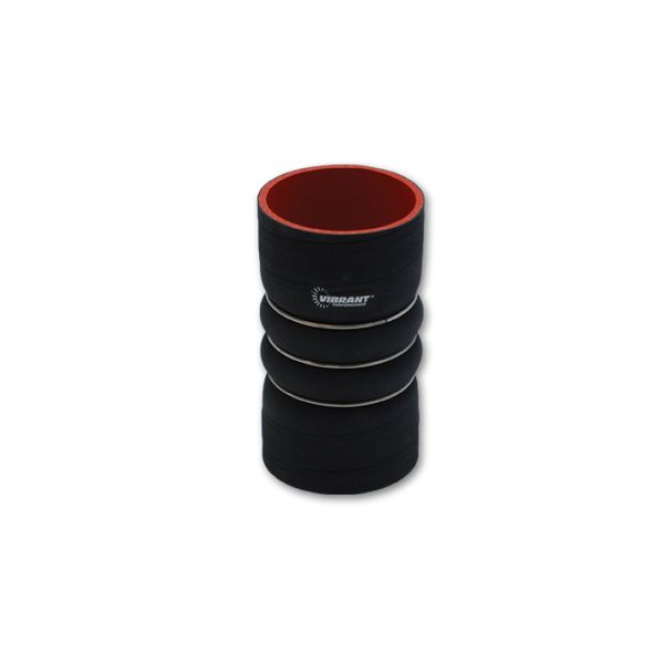 4 Ply Aramid Hump Hose w/3 SS Rings 5in ID x 6in Length - Black