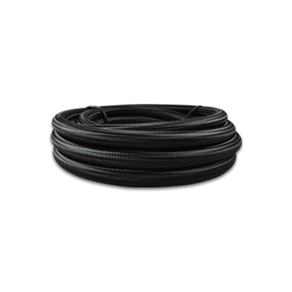 -3 AN Black Nylon Braided Flex Hose w/PTFE Liner (20ft Roll)