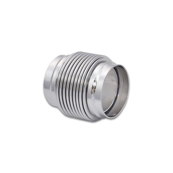 SS Bellow Assembly w/ Solid Liner 2.25in inlet/outlet ID x 3in overall L Electro Polished