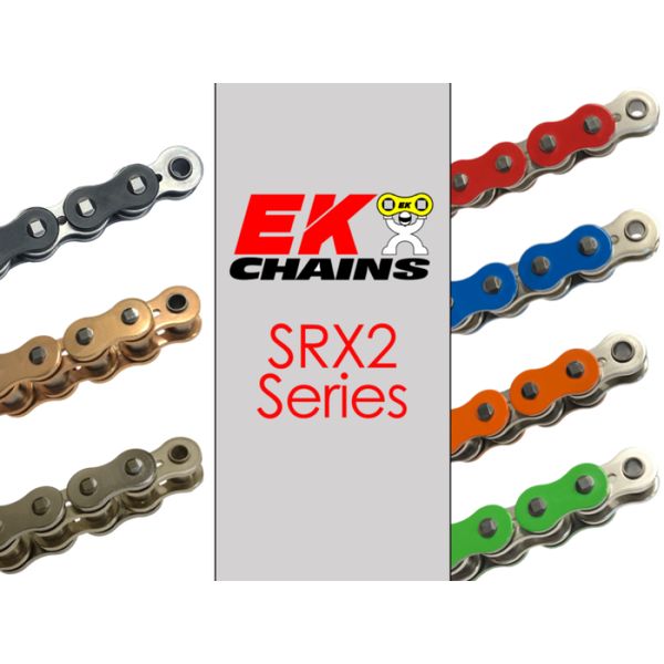Vortex Racing EK 520 SRX2 Clip Master Semi Press 116 Links- Natural