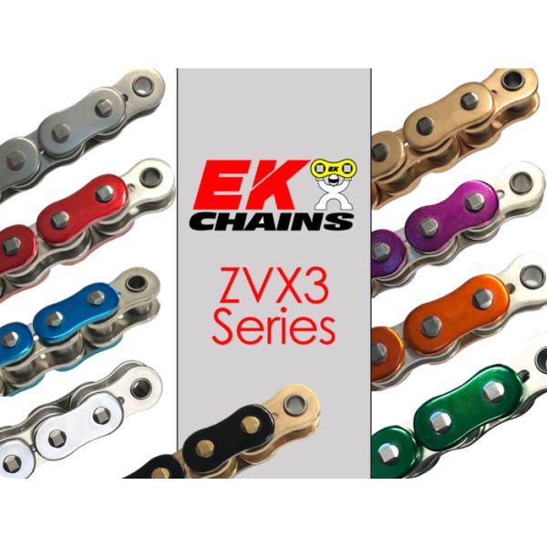 Vortex Racing EK 525 ZVX3 Rivet Master Link- Metallic Red