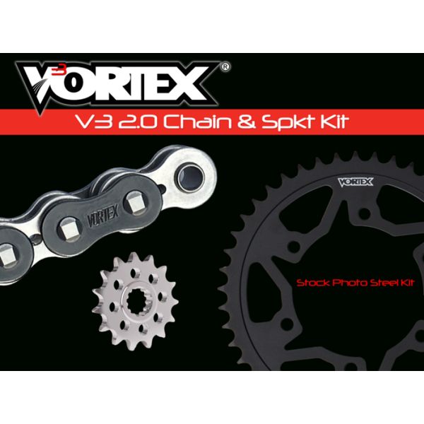 Vortex Racing V3 2.0 Chain and Sprocket Kit 3273-15,251AS-45,520SX3-112- Black
