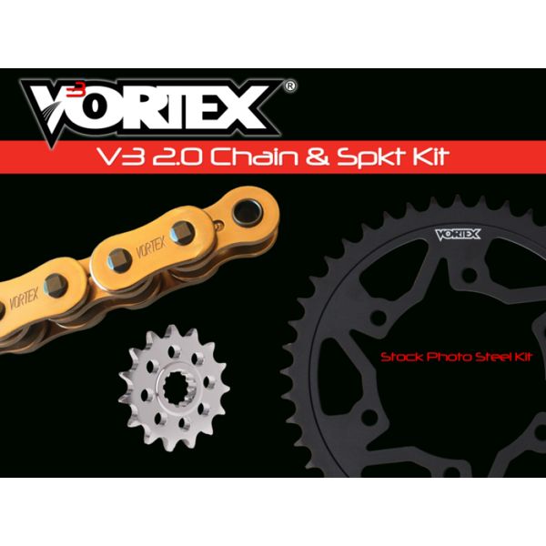 Vortex Racing V3 2.0 Chain and Sprocket Kit 3271-15,435S-47,G520SX3-116- Gold