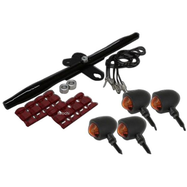 スモールブレットウィンカー キット ステーカラー:ブラック バルカン400 黒