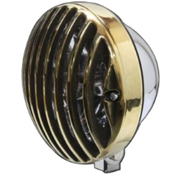 5.75インチバードゲージヘッドライト&ライトステーキット タイプE W650 メッキ/真鍮