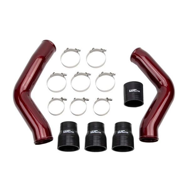 13-18 Ram 6.7L Cummins 3.5in Intercooler Pipes Kit - WCFab Red