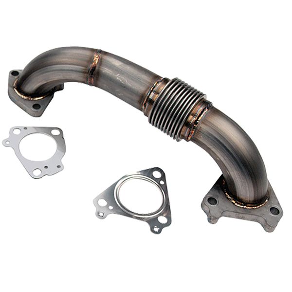 01-04 Chevrolet 6.6L Duramax LB7 2in Stainless Passenger Side Up Pipe w/Gaskets (Twin Turbo)