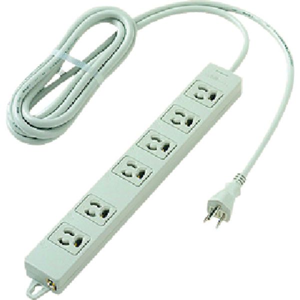 144-5221 OAタップ 接地15A抜け止め形6コ口グレー3mマグネット付