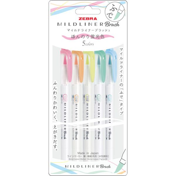 WFT85CN 459-4947  マイルドライナーブラッシュ ほんのり蛍光色5色 N