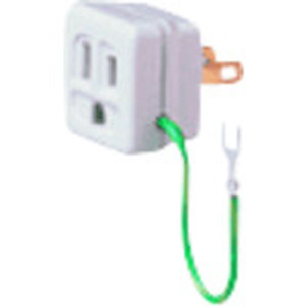 144-6842 パソコン電源変換アダプタ接地15A用極有