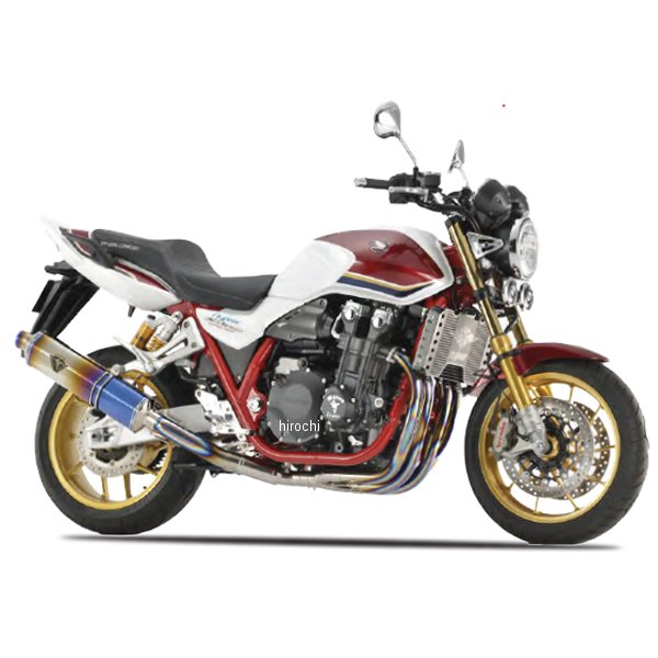 アールズギア r's gear フルエキゾースト FINAL記念モデル ワイバンR シングル Sタイプ CB1300SF チタンドラッグブルー